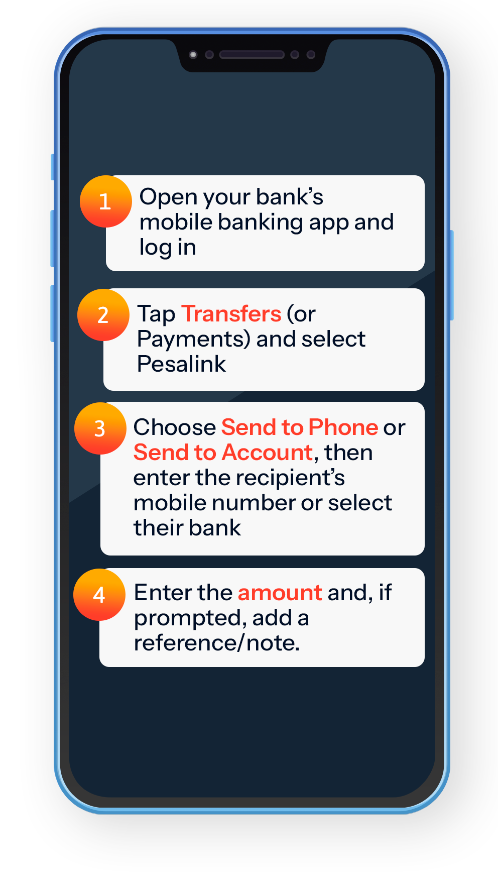 Send via mobile banking